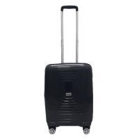 Чемодан маленький Airtex 241 с расширением полипропилен 55×39×22 см 40 л Черный