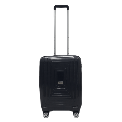 Чемодан маленький Airtex 241 с расширением полипропилен 55×39×22 см 40 л Черный