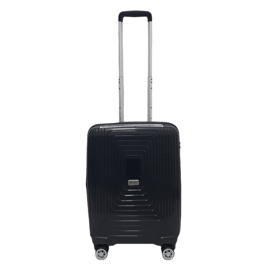 Чемодан маленький Airtex 241 с расширением полипропилен 55×39×22 см 40 л Черный
