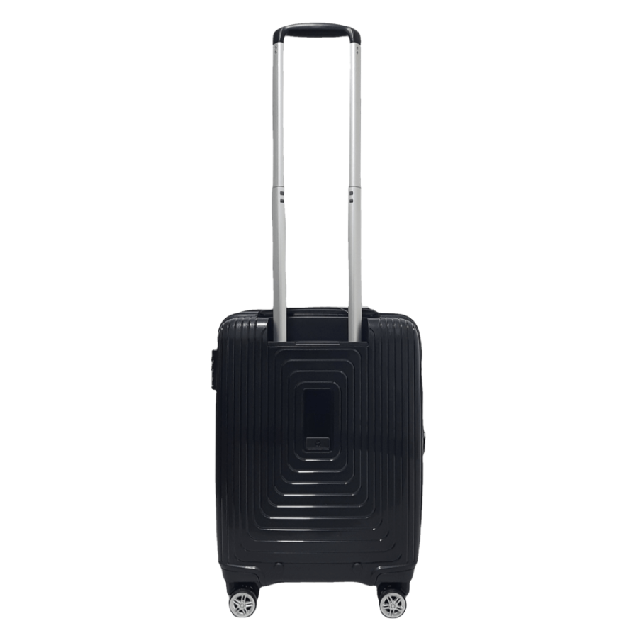 Чемодан маленький Airtex 241 с расширением полипропилен 55×39×22 см 40 л Черный