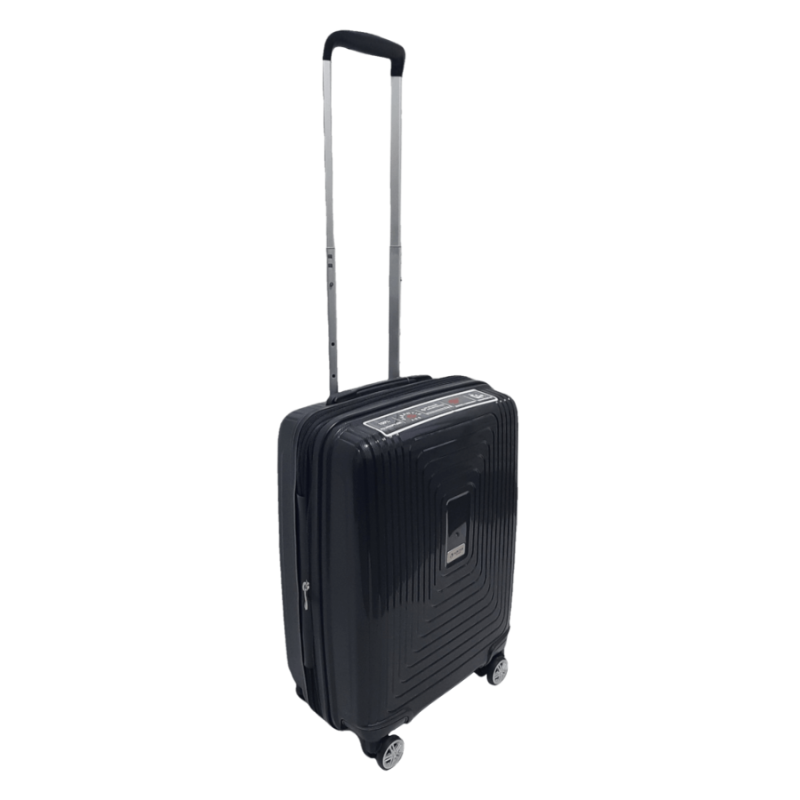 Чемодан маленький Airtex 241 с расширением полипропилен 55×39×22 см 40 л Черный