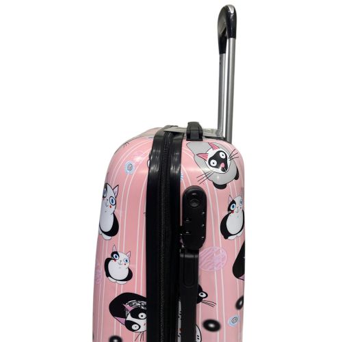 Чемодан маленький Worldline Airtex 809 Cat поликарбонат 55×39×20 см 35 л Розовый