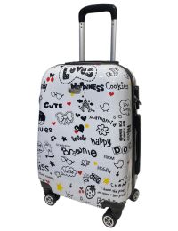 Чемодан маленький Worldline Airtex 809/love поликарбонат 55×39×20 см Разноцветный