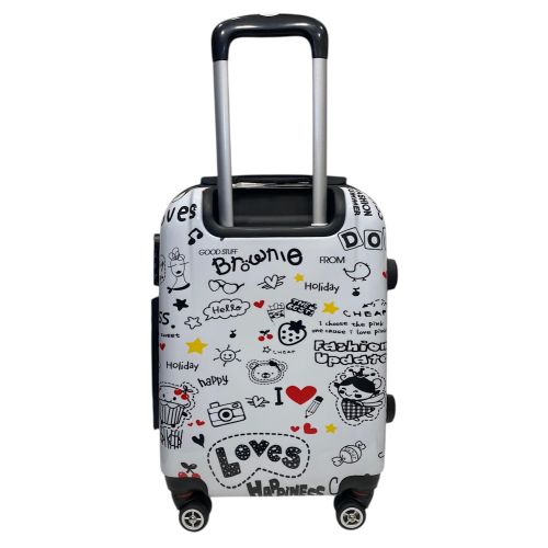 Чемодан маленький Worldline Airtex 809/love поликарбонат 55×39×20 см Разноцветный