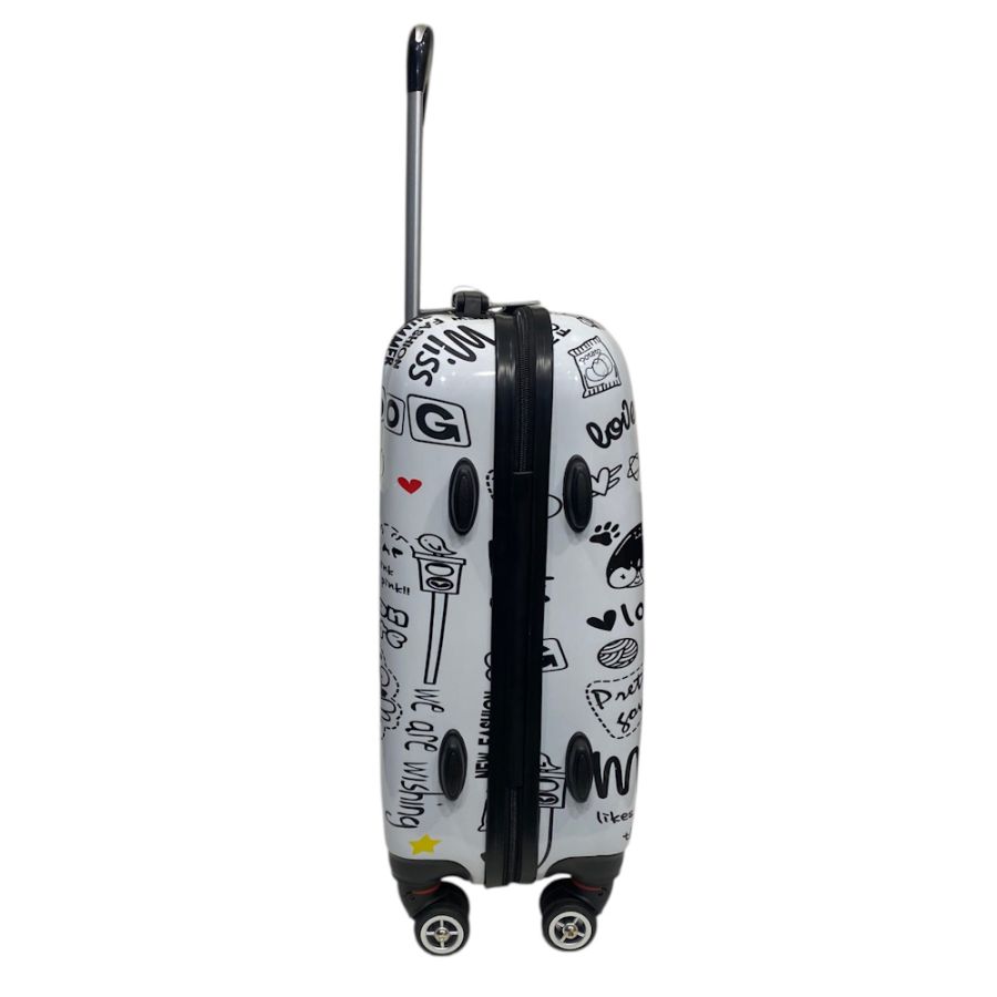 Чемодан маленький Worldline Airtex 809/love поликарбонат 55×39×20 см Разноцветный