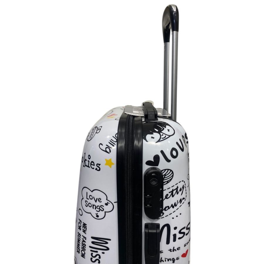 Чемодан маленький Worldline Airtex 809/love поликарбонат 55×39×20 см Разноцветный