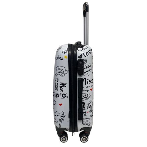 Чемодан маленький Worldline Airtex 809/love поликарбонат 55×39×20 см Разноцветный