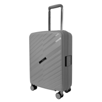 Чемодан маленький Airtex 229 полипропилен 54×38×20 см Серебряный