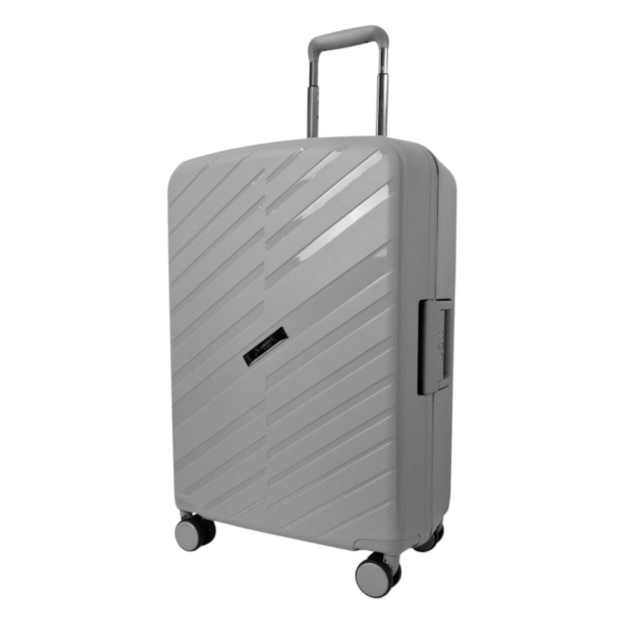 Чемодан средний Airtex 229 полипропилен 67×45×26 см Серебряный
