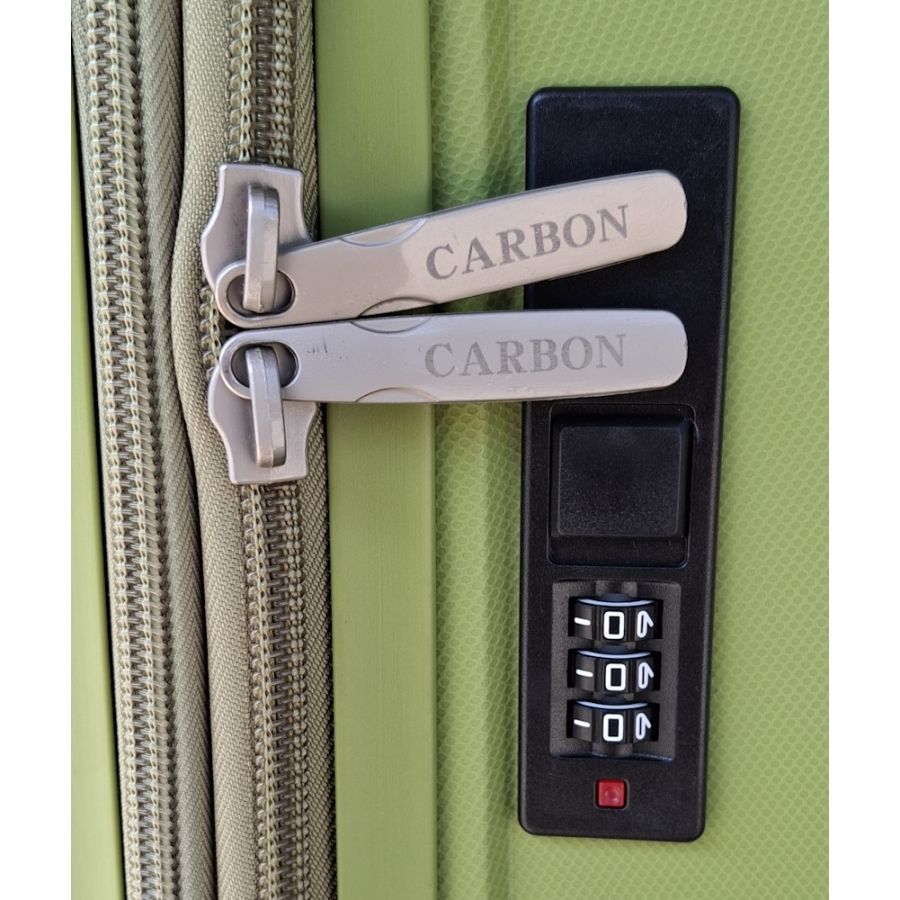 Чемодан маленький Carbon 65903 полипропилен 57х38х23 см 39+7 л для ручной клади Оливковый