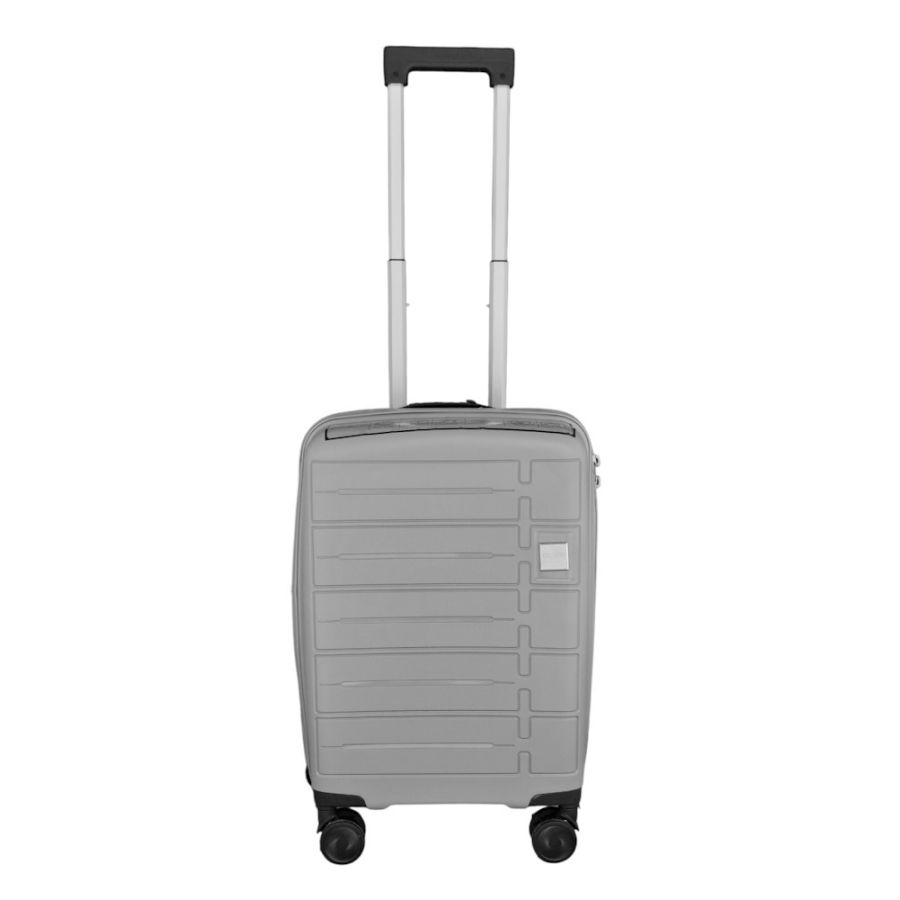 Чемодан маленький Carbon 65903 полипропилен 57х38х23 см 39+7 л для ручной клади Серебряный