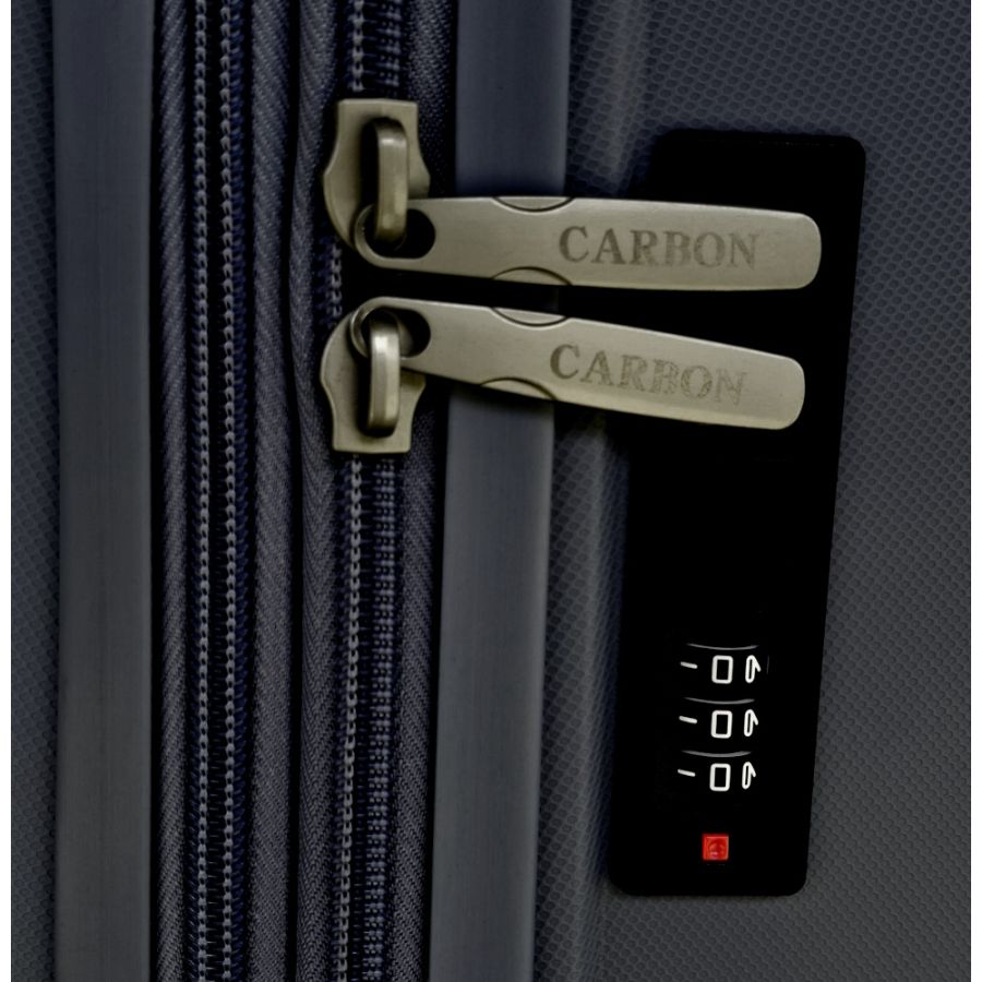 Чемодан маленький Carbon 65903 полипропилен 57х38х23 см 39+7 л для ручной клади Серый