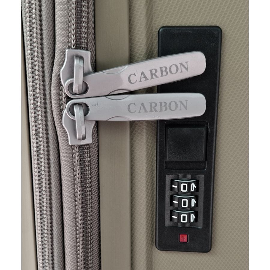 Чемодан маленький Carbon 65903 полипропилен 57х38х23 см 39+7 л для ручной клади Шампань