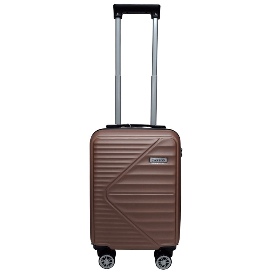 Чемодан Carbon 66101 маленький для ручной клади мини XS 40x30x20 см ABS-пластик Розовое золото