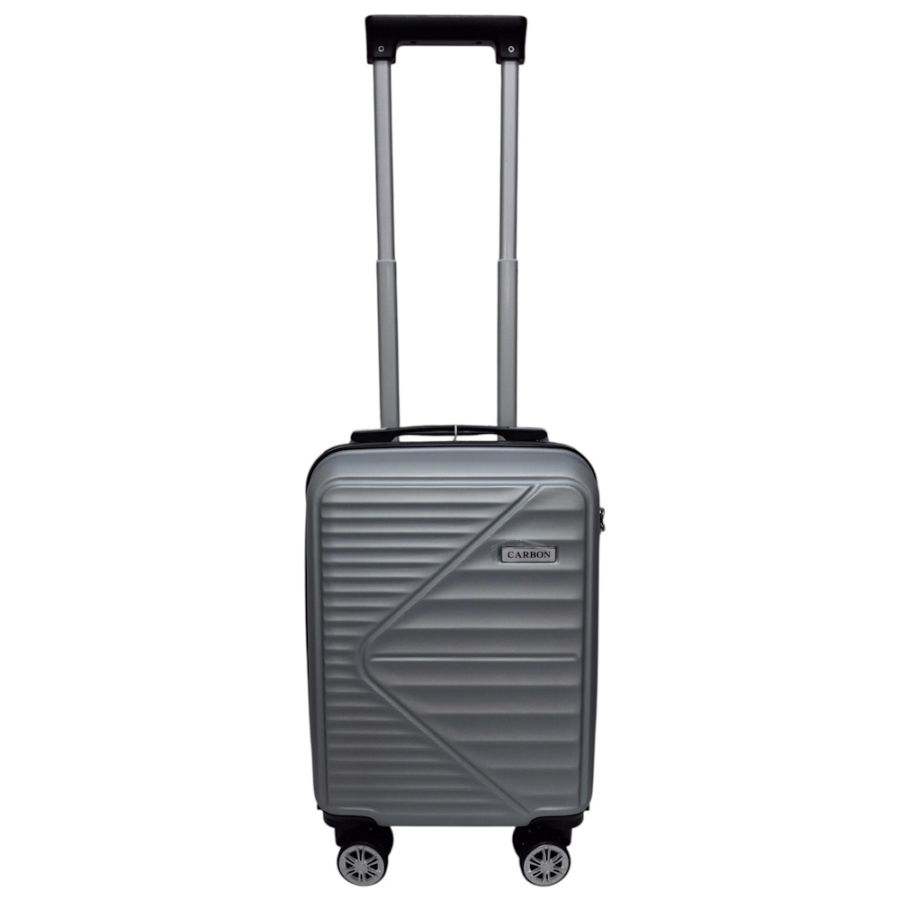 Чемодан Carbon 66101 маленький для ручной клади мини XS 40x30x20 см ABS-пластик Серебряный