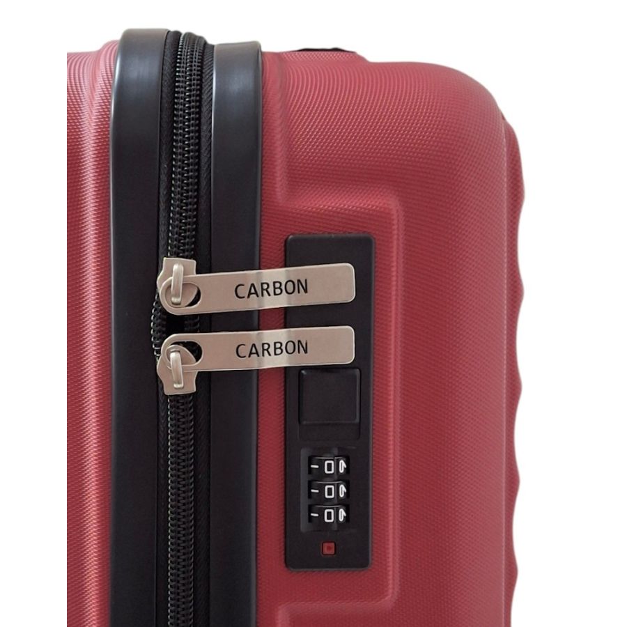 Чемодан Carbon 66101 маленький для ручной клади мини XS 40x30x20 см ABS-пластик Красный