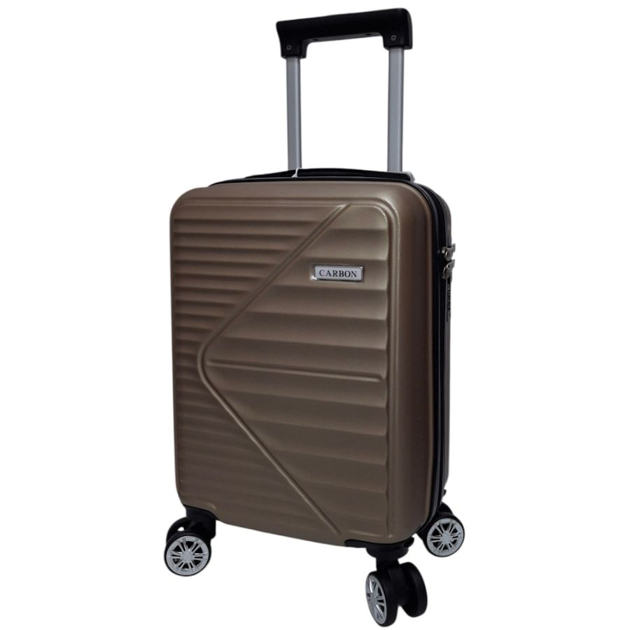 Чемодан Carbon 66101 маленький для ручной клади мини XS 40x30x20 см ABS-пластик Шампань