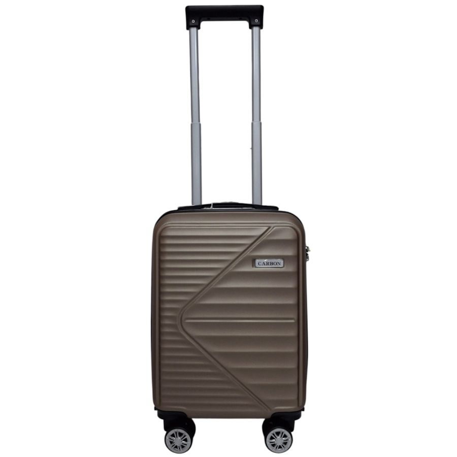 Чемодан Carbon 66101 маленький для ручной клади мини XS 40x30x20 см ABS-пластик Шампань