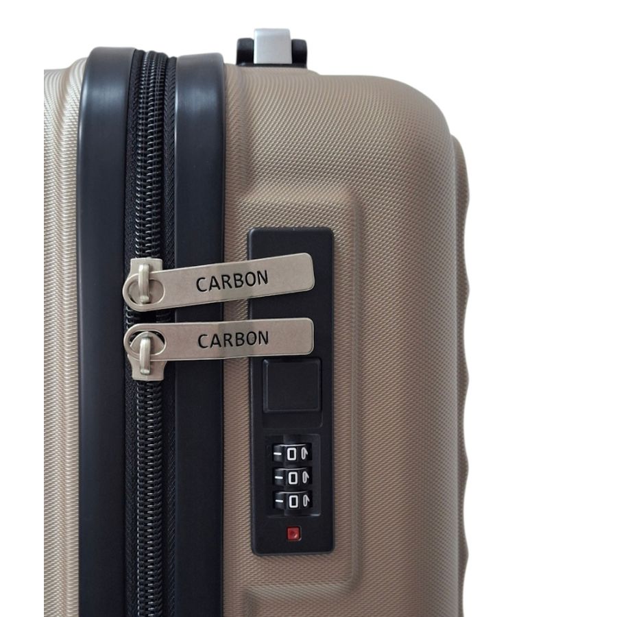 Чемодан Carbon 66101 маленький для ручной клади мини XS 40x30x20 см ABS-пластик Шампань