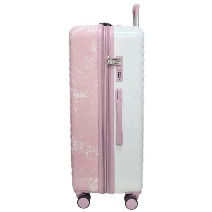 Чемодан большой Madisson Snowball 65203 L 76x49x30 см поликарбонат Бело-розовый