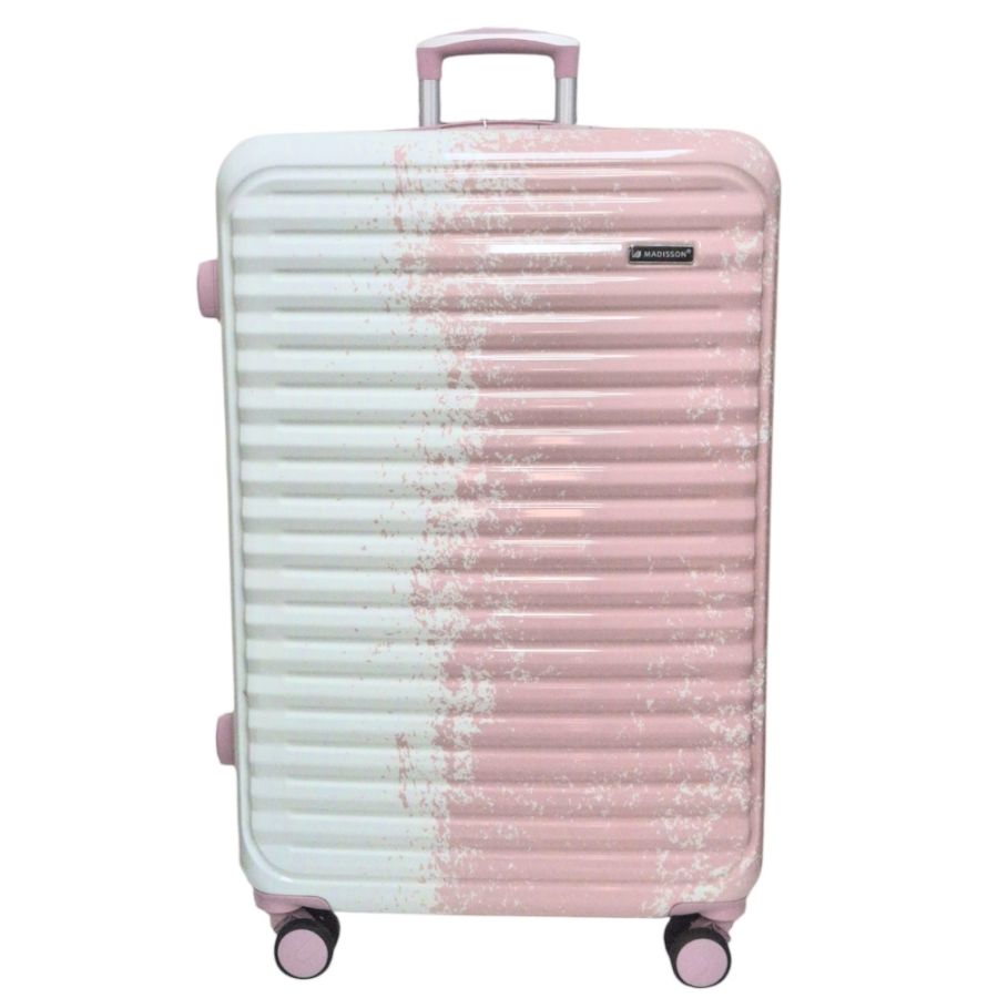 Чемодан большой Madisson Snowball 65203 L 76x49x30 см поликарбонат Бело-розовый