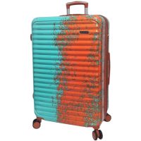 Чемодан большой Madisson Snowball 65203 L 76x49x30 см поликарбонат Зелёно-оранжевый