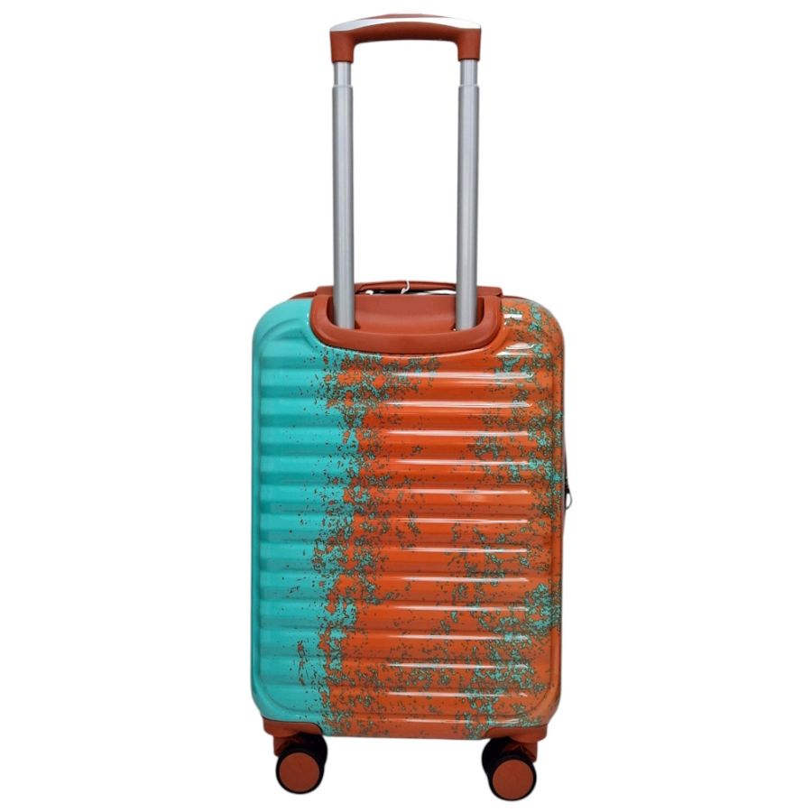 Чемодан маленький для ручной клади Madisson Snowball 65203 S 56x36x23 см поликарбонат Зелёно-оранжевый