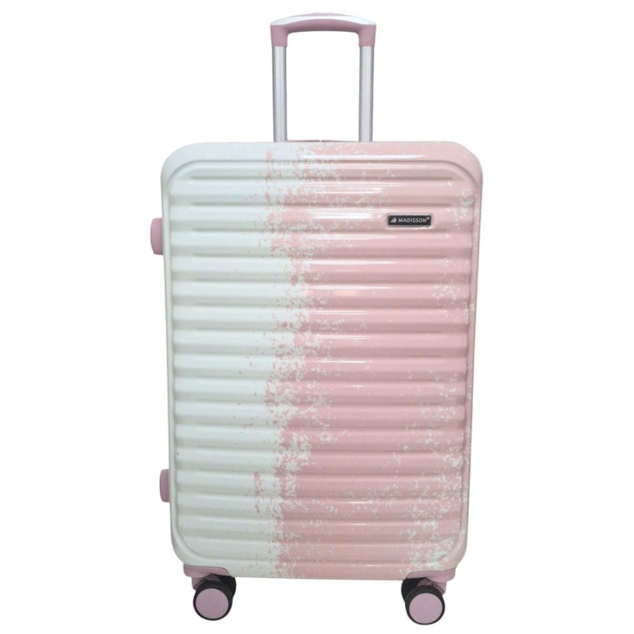 Чемодан средний Madisson Snowball 65203 M 66x43x27 см поликарбонат Бело-розовый
