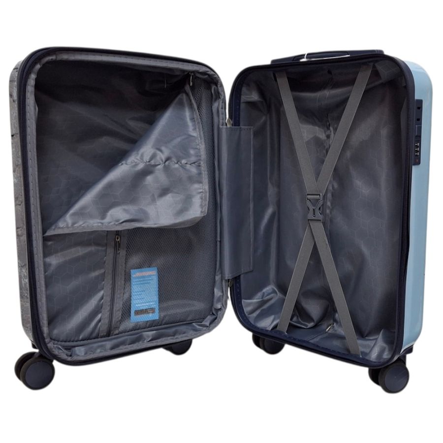 Чемодан большой Madisson Snowball 65203 L 76x49x30 см поликарбонат Сине-голубой