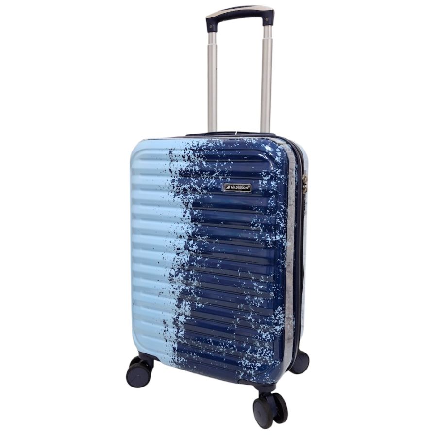 Чемодан маленький для ручной клади Madisson Snowball 65203 S 56x36x23 см поликарбонат Сине-голубой