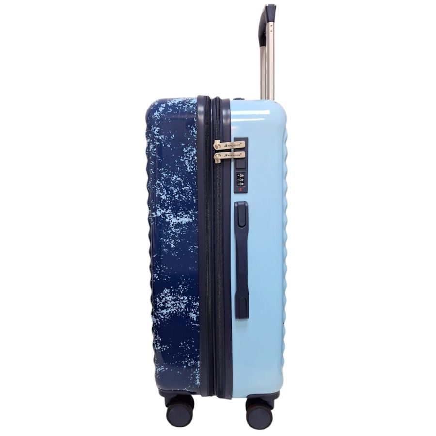 Чемодан средний Madisson Snowball 65203 M 66x43x27 см поликарбонат Сине-голубой
