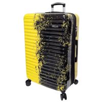 Чемодан большой Madisson Snowball 65203 L 76x49x30 см поликарбонат Черно-желтый