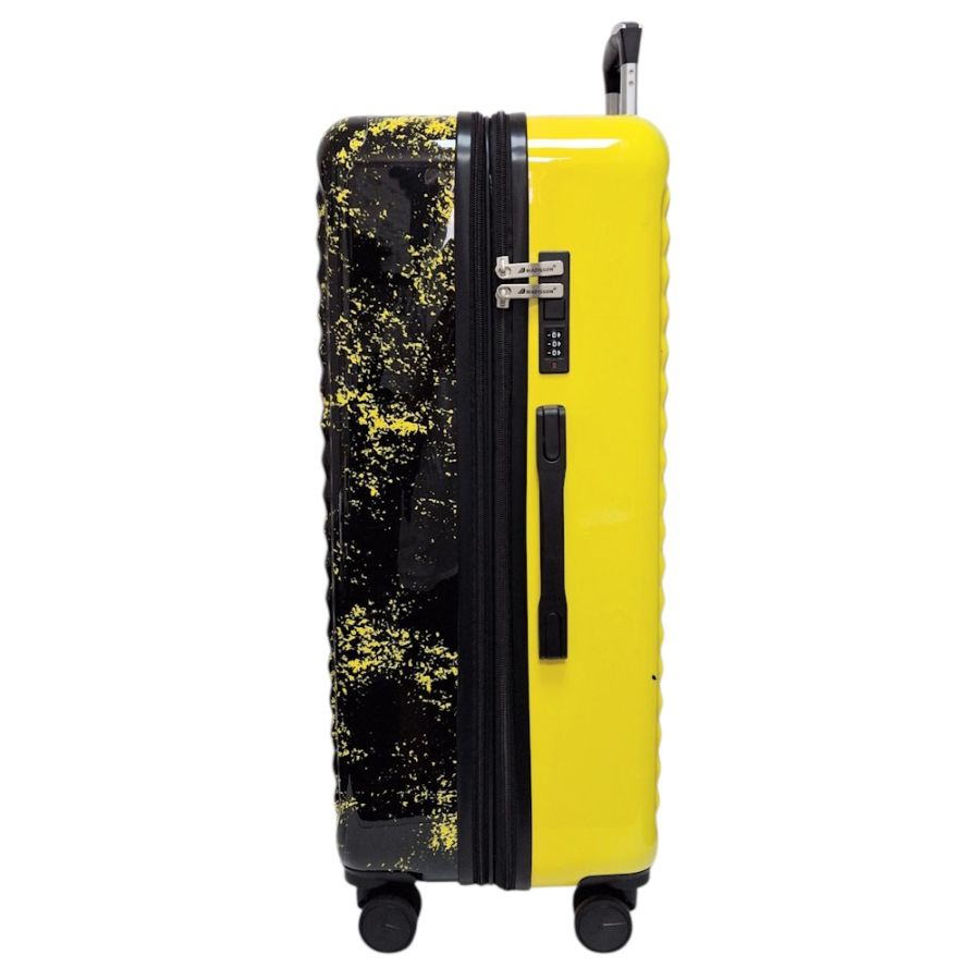 Чемодан большой Madisson Snowball 65203 L 76x49x30 см поликарбонат Черно-желтый