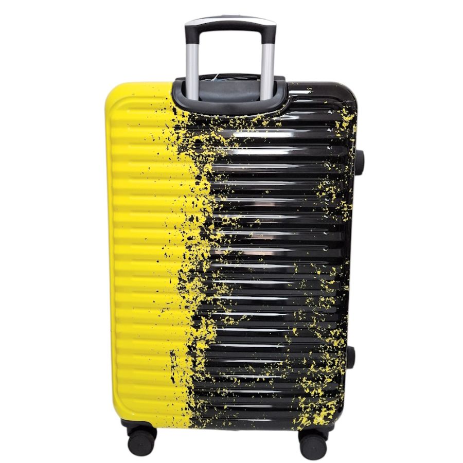 Чемодан большой Madisson Snowball 65203 L 76x49x30 см поликарбонат Черно-желтый