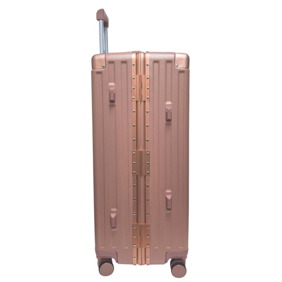 Чемодан большой L Madisson Snowball 66503 L 74x49x31 см 100% поликарбонат на защелках Розовое золото