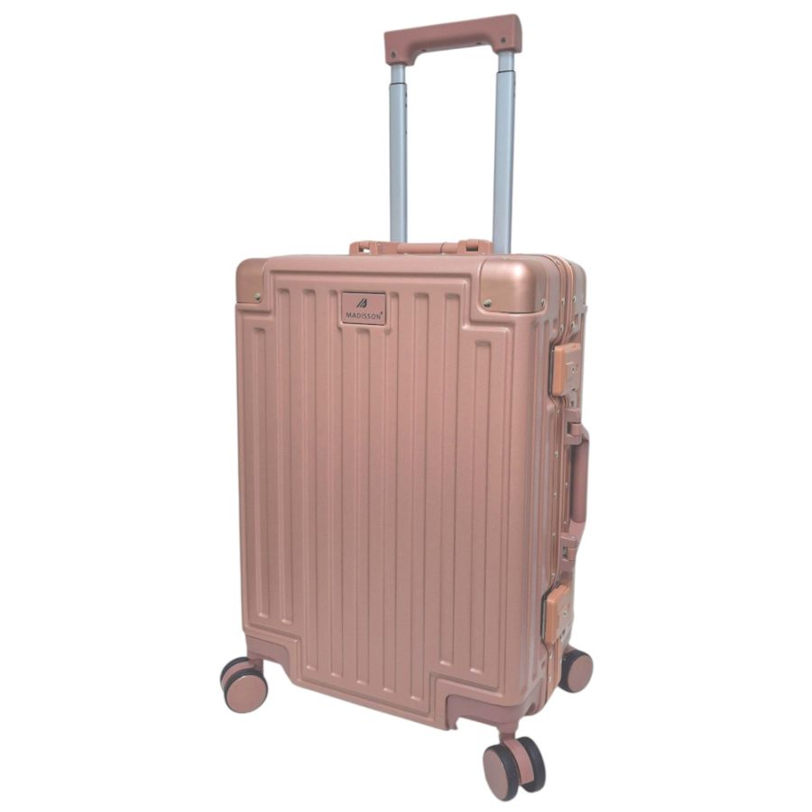 Чемодан маленький для ручной клади S Madisson Snowball 66503 S 53x37x22 см 100% поликарбонат Розовое золото