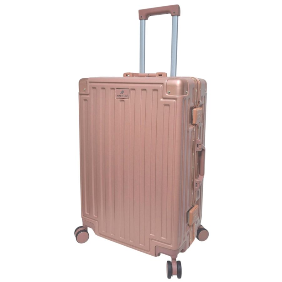 Чемодан средний M Madisson Snowball 66503 M 64x43x26 см 100% поликарбонат на защелках Розовое золото