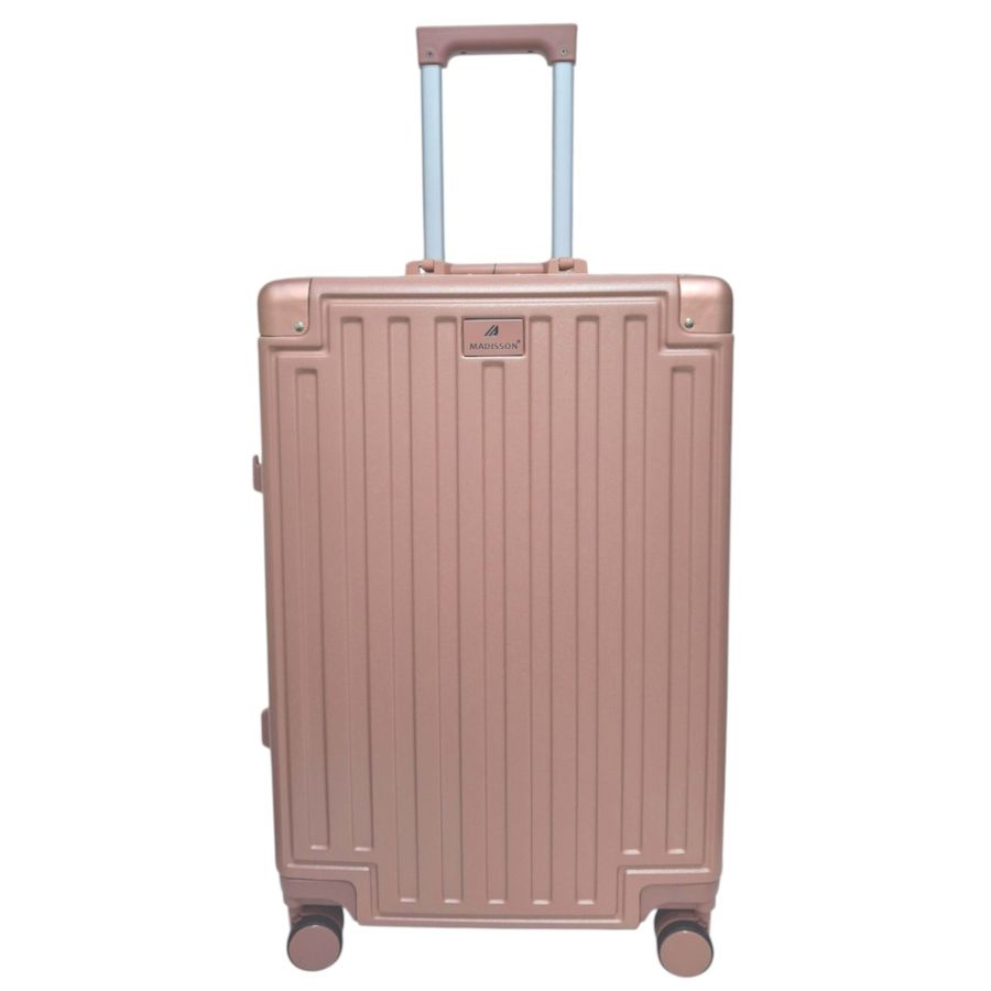 Чемодан средний M Madisson Snowball 66503 M 64x43x26 см 100% поликарбонат на защелках Розовое золото