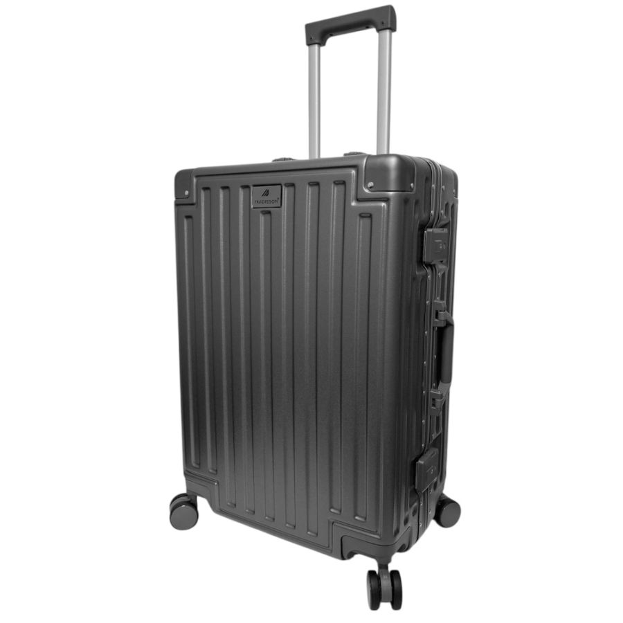 Чемодан средний M Madisson Snowball 66503 M 64x43x26 см 100% поликарбонат на защелках Серый