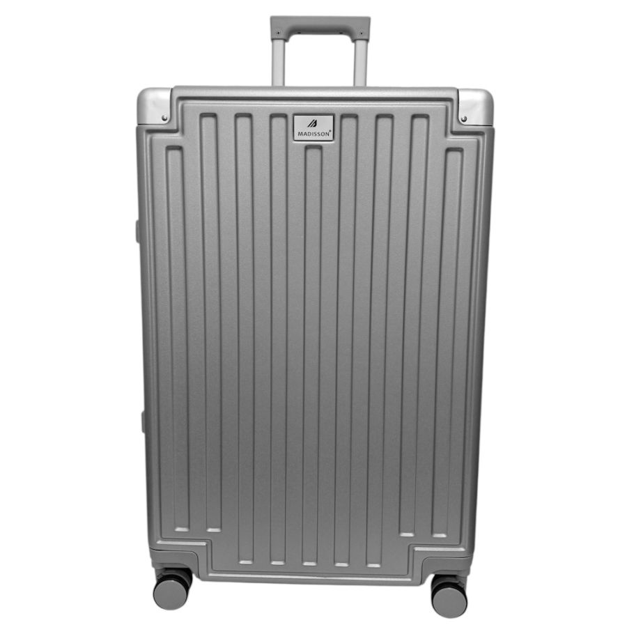 Чемодан большой L Madisson Snowball 66503 L 74x49x31 см 100% поликарбонат на защелках Серебряный
