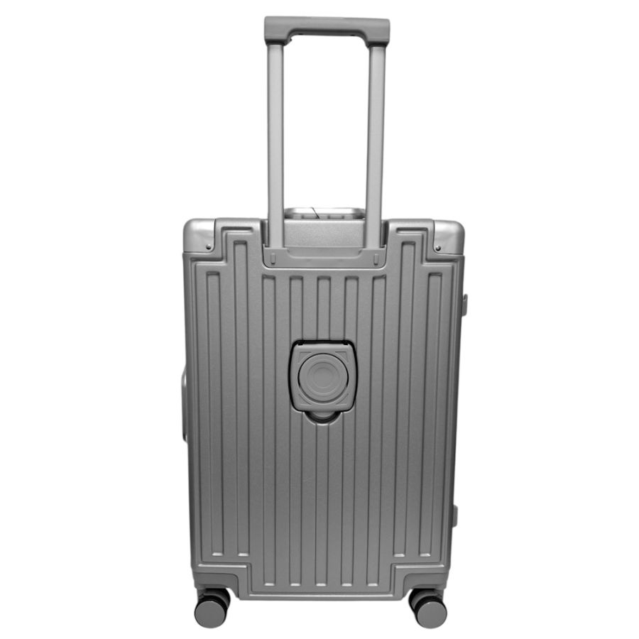 Чемодан средний M Madisson Snowball 66503 M 64x43x26 см 100% поликарбонат на защелках Серебряный