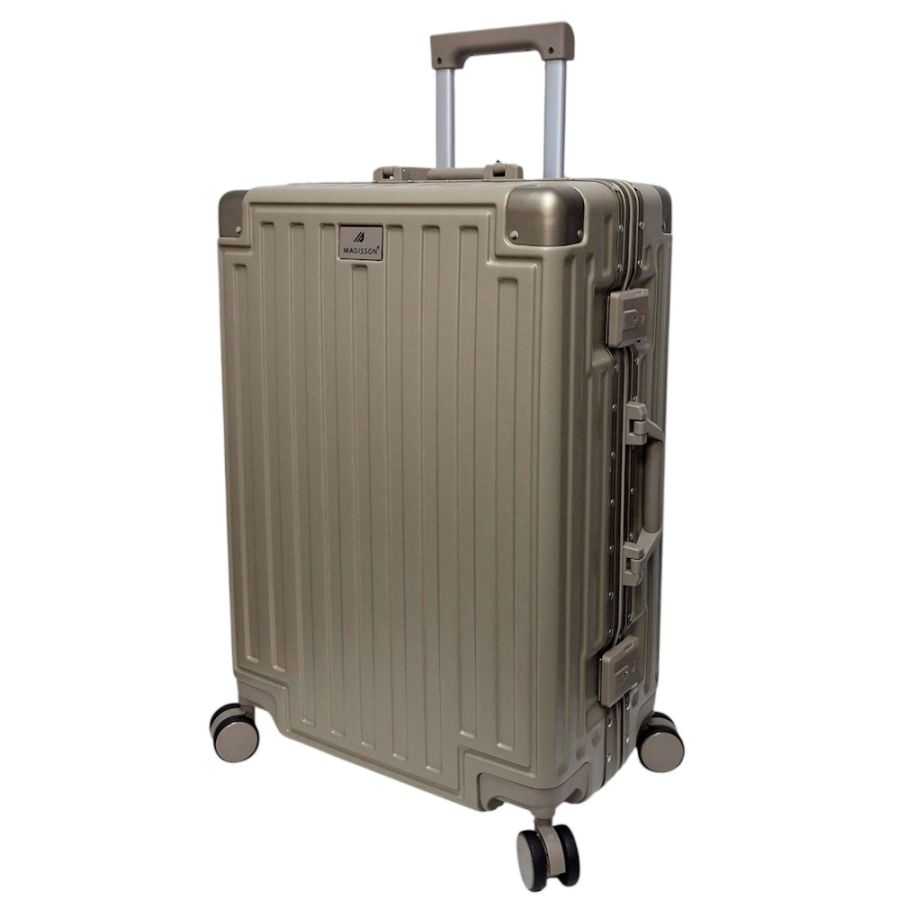 Чемодан средний M Madisson Snowball 66503 M 64x43x26 см 100% поликарбонат на защелках Шампань