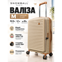 Чемодан средний Snowball 67103 M Полипропилен с расширением Шампань