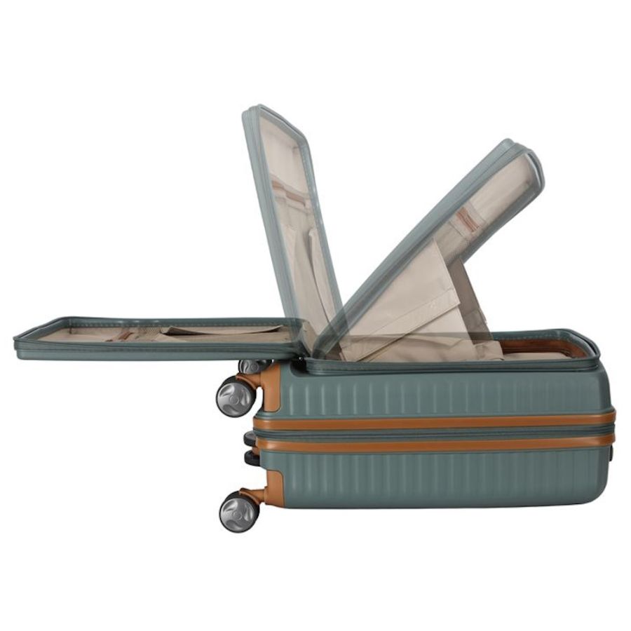Чемодан маленький Snowball 67103 полипропилен 52×36×23 см 39 л Зеленый