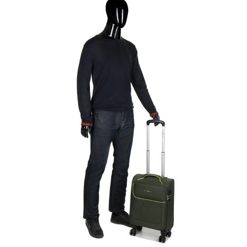 Чемодан мини XS тканевый Snowball 22204 46×33×18см 28+7см Хаки