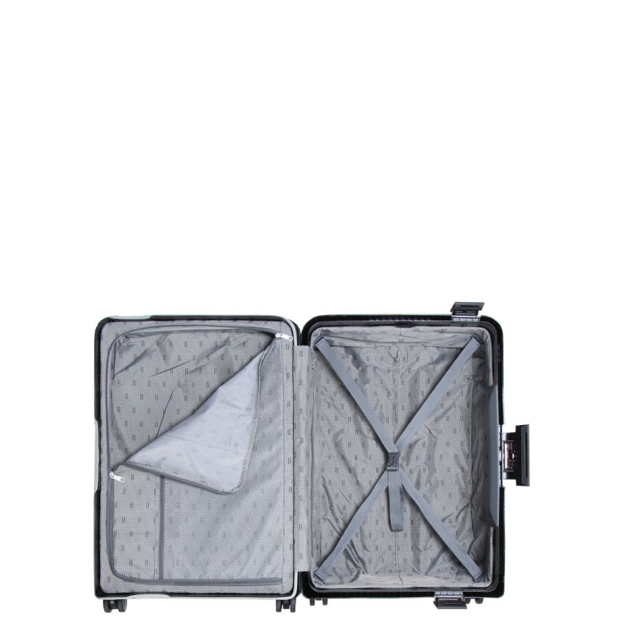 Чемодан средний M  полипропилен  Airtex 645 76л  68×47×28 см Черный