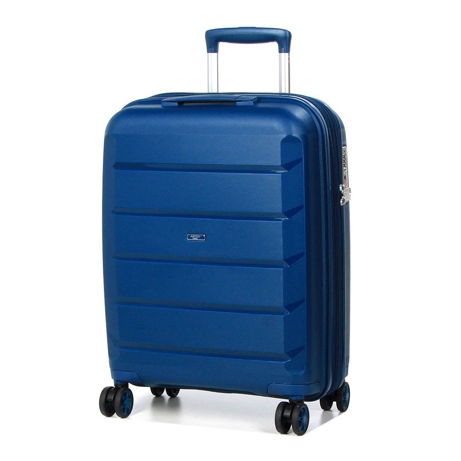 Чемодан маленький S полипропилен Airtex 646 45л 55×40×20см  Темно-синий