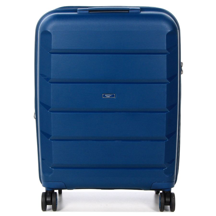 Чемодан маленький S полипропилен Airtex 646 45л 55×40×20см  Темно-синий