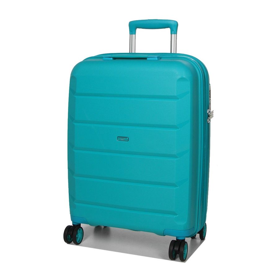 Чемодан маленький S полипропилен Airtex 646 45л 55×40×20см  Голубой