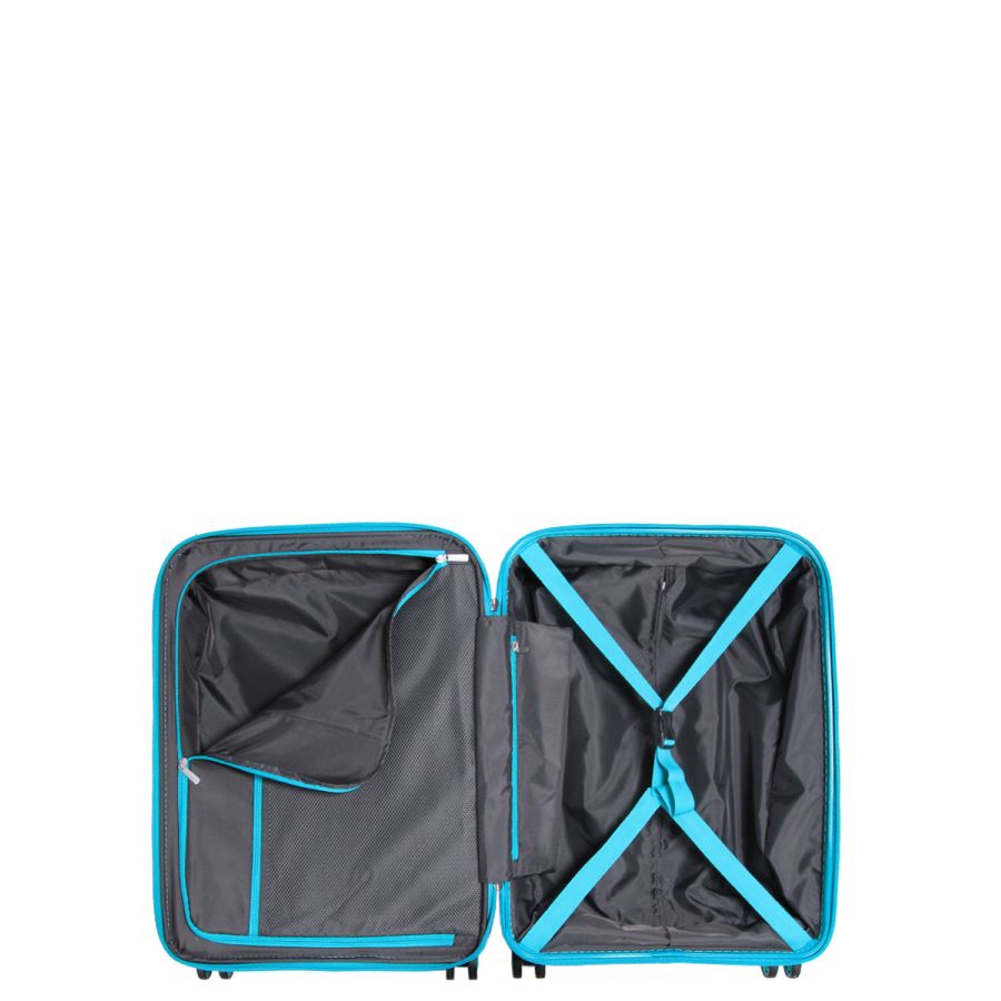 Чемодан маленький S полипропилен Airtex 646 45л 55×40×20см  Голубой